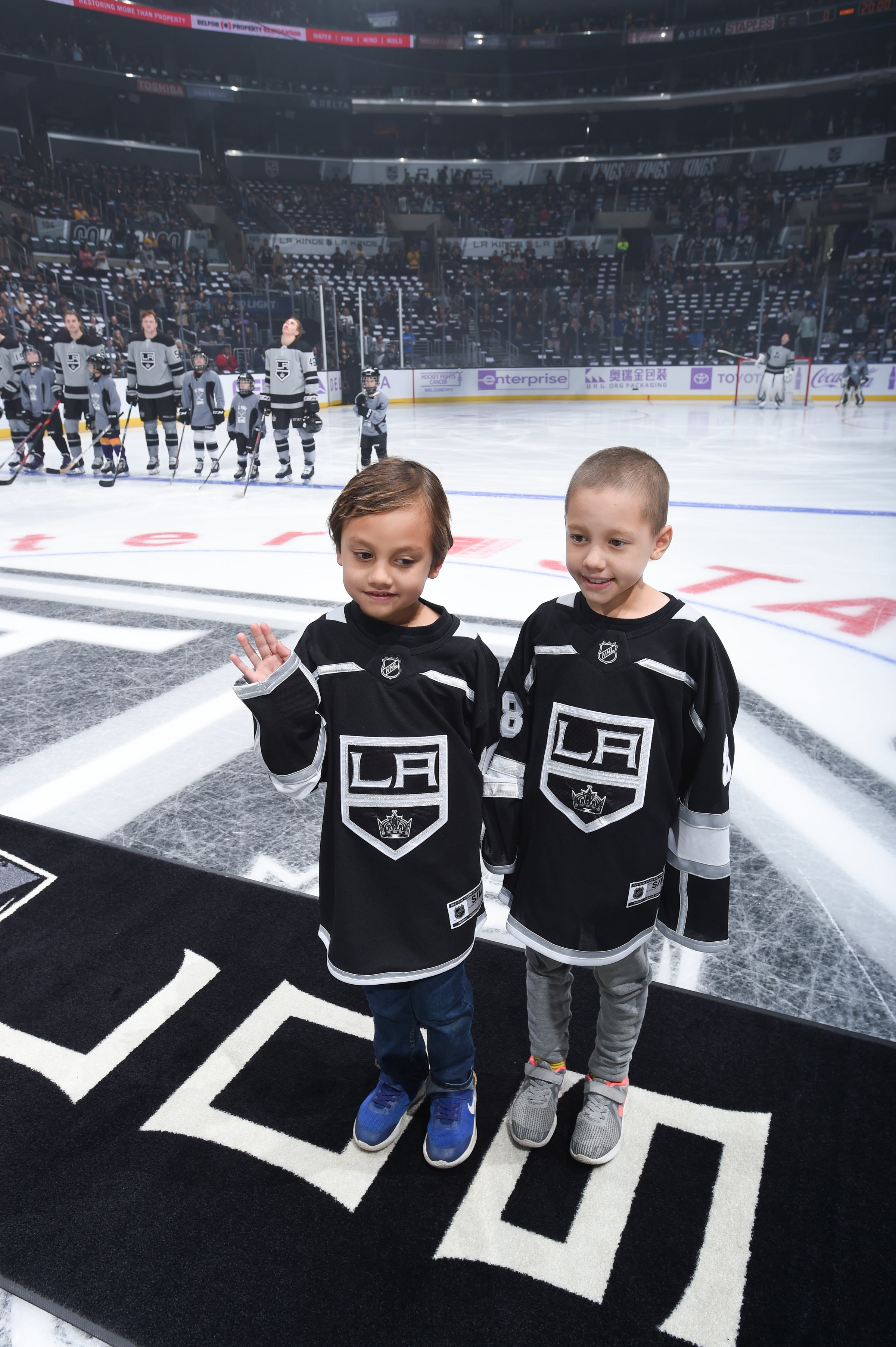 LA Kings on X: It's @RamsNFL Night at the LA Kings game. Bid now on the  warmup jerseys to benefit @LAKingsCare:    / X